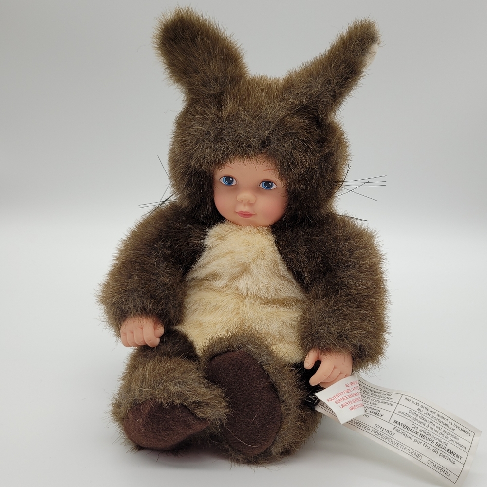 ANNE GEDDES | 1998 baby bunny collectible doll 9"